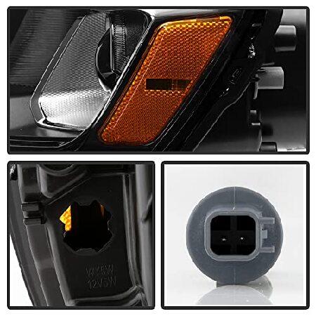 ACANII - For [Halogen Model] 2017-2021 Jeep Grand Cherokee Black Housing Projector Headlights Headlamps Pair Left+Rightの画像