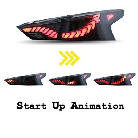 inginuity time LED Tail Lights For Nissan Altima 2019-2022 With Start Up Animation Sequential Turn Signal Rear Lamps Assembly (Blackout)の画像