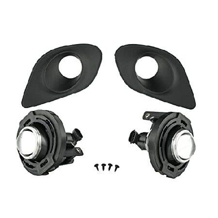 CONCEPT Fog Lights For 2015-2019 Dodge Charger SRT Fog Lights Lamps Pair and Assembly Set (With LED Bulbs)の画像
