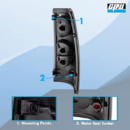 CPW Tail Lights Compatible with [1999 2000 2001 2002 2003 2004 2005 2006 Chevrolet Silverado] [1999-2003 GMC Sierra] Tail lights (Chrome Smoke)の画像