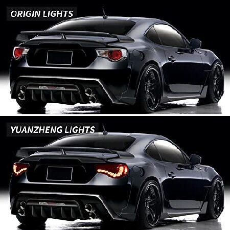VLAND OLED Red Tail Lights Compatible For [Toyota 86 GT86 2012-2020 / Subaru BRZ 2013-2020 / Scion FR-S 2013-2020] With Dragon Scales Dynamic Runningの画像