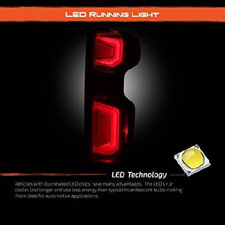 AKKON - Fits 2019 2020 2021 2022 Chevy Silverado 1500 [Incandescent Type] LED Dark Red Tail Lights Brake Lamp Pair Driver+Passengerの画像