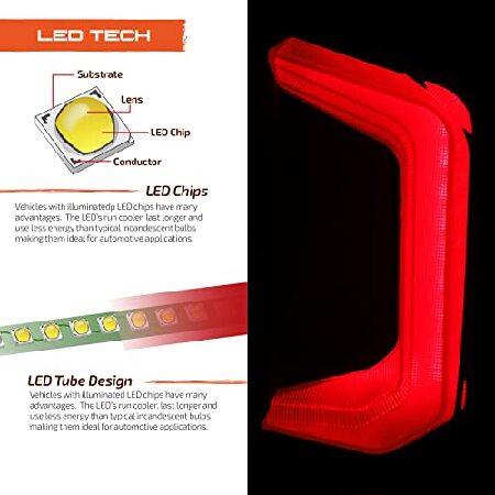 AKKON - Fits 2019 2020 2021 2022 Chevy Silverado 1500 [Incandescent Type] LED Dark Red Tail Lights Brake Lamp Pair Driver+Passengerの画像
