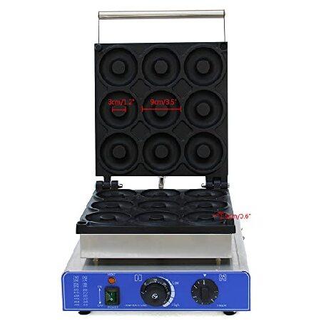 Gdrasuya10 Donut Machine Grid 2000W Donut Dought Making Machine 110V Large Commercial Electric Nonstick Doughnut Maker Machine Doughnut Baker