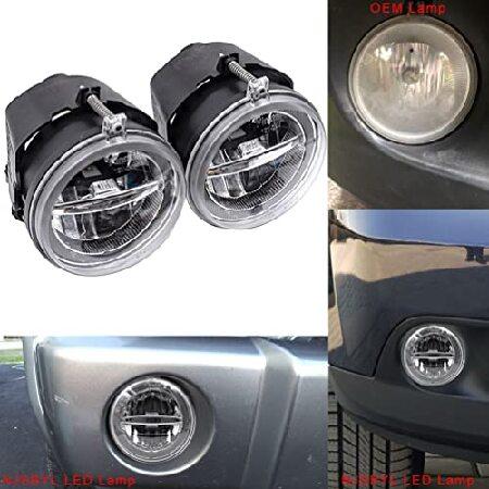 Grand Cherokee LED Fog/DRL Daytime Running Lamp Light Assembly for Jeep Grand Cherokee ＆ Commander 2005 2006 2007 2008 2009 2010 LED Front Bumper Fogの画像