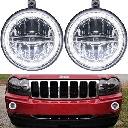 Grand Cherokee LED Fog/DRL Daytime Running Lamp Light Assembly for Jeep Grand Cherokee ＆ Commander 2005 2006 2007 2008 2009 2010 LED Front Bumper Fogの画像