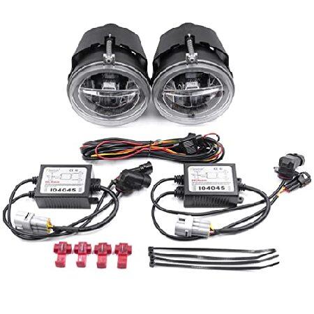 Grand Cherokee LED Fog/DRL Daytime Running Lamp Light Assembly for Jeep Grand Cherokee ＆ Commander 2005 2006 2007 2008 2009 2010 LED Front Bumper Fogの画像