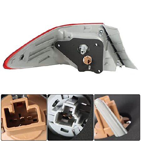 munirater 1-Pack Rear Right Tail Light Brake Lamp Assembly Replacement for 2015-2017 Toyota Camry Outer Passenger Side 8155006640 TO2805121の画像
