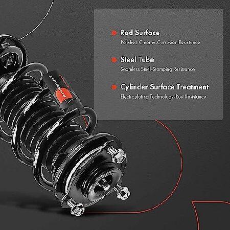 A-Premium フロントペア (2) ショックコンプリートストラット＆コイルスプリングアセンブリ ホンダシビック 2012 2013 L4 1.8Lクーペ、ドライバーと助手席側、交の画像