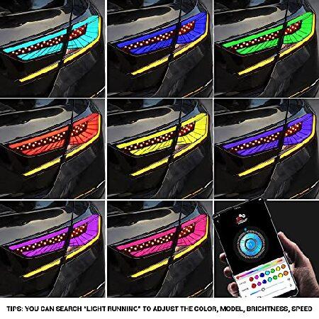 New Taillights for 2018-2022 Honda Accord Tail Lights 2019 Ver Accessories V3 RGB Smoke Brake Light Assembly Led Sequential Turn Signal Dynamic Startuの画像