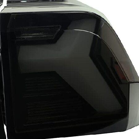 Spec-D Tuning Glossy Black Housing Dark Smoke Lens LED Sequential Tail Lights Compatible with 2019-2021 Toyota RAV4 Left + Right Pair Assemblyの画像
