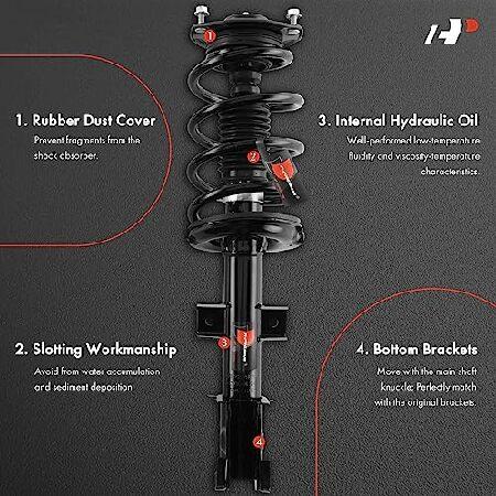 A-Premium フロントペア (2) ストラット＆コイルスプリングアセンブリ ヒュンダイサンタフェ 2010 2011 2012 運転席と助手席側に対応の画像