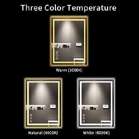 20X28 LED Bathroom Mirror with Lights, Anti-Fog, Dimmable, Backlit + Front Lit, Lighted Bathroom Vanity Mirror for Wall, Memory Function, Temper 【FJCCHHAFKG】