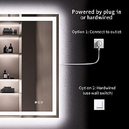 20X28 LED Bathroom Mirror with Lights, Anti-Fog, Dimmable, Backlit + Front Lit, Lighted Bathroom Vanity Mirror for Wall, Memory Function, Temper 【FJCCHHAFKG】