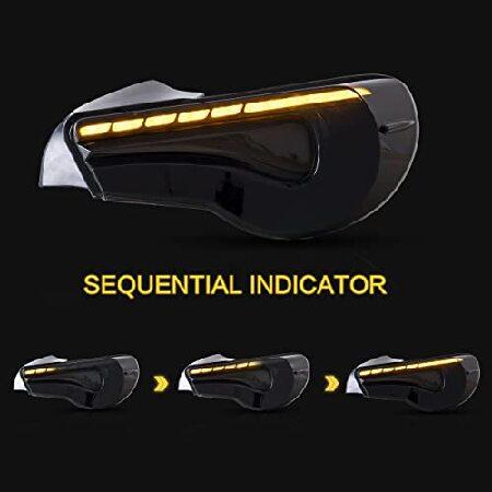 VLAND Tail lights Assembly Fit for Toyota 86 2012-2020， Subaru BRZ 2013-2020， Scion FRS 2013-2016， Rear Lamps with Dragon Scales Dynamic DRL， Back lig_3