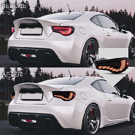 VLAND Tail lights Assembly Fit for Toyota 86 2012-2020， Subaru BRZ 2013-2020， Scion FRS 2013-2016， Rear Lamps with Dragon Scales Dynamic DRL， Back lig_4
