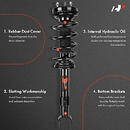 A-Premium フロントペア (2) ショックコンプリートストラット＆コイルスプリングアセンブリ クライスラー300 2011-2021 ＆ Dodge Challenger 2011 V6 3.6L ドラの画像