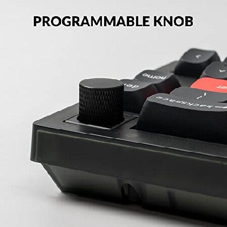 クリアランス卸値 Keychron V2 有線カスタムメカニカルキーボードノブバージョン 65%レイアウト QMK/VIA プログラム可能 ホットスワップ可能 Keychron K Pro ブラウンスイッチ Mac