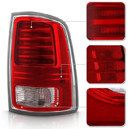 ACANII - For [Incandescent Type Upgrade] 2009-2018 Dodge Ram 1500 2500 3500 Red LED Tail Lights Brake Lamps Left+Right_3