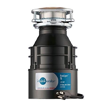 InSinkErator　Garbage　Disposal　SMG-00　Cord,　with　Continuous　Feed　Gasket,　Mounting　＆　Badger　Standard　HP　5,　Black