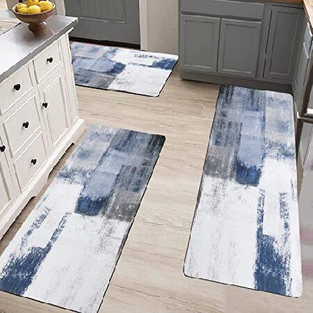 Pauwer Kitchen Rug Sets 3 Piece with Runner Farmh0use Kitchen Rugs and Mats N0n Skid Washable Cushi0ned Kitchen Area Rug Fl00r Mat Waterpr00f Runner R