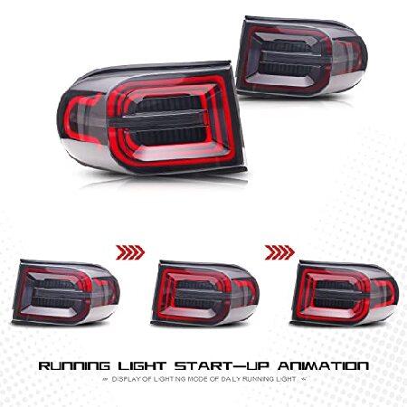 inginuity time LED Tail Lights For Toyota FJ Cruiser 2007-2014 Start-up Animation DRL Sequential Indicator Rear Lamp Assemblyの画像
