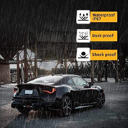 VLAND LED Tail lights Compatible with Scion Fr-s 2013-2016 Toyota86/ Subuaru Brz 2013-2020 w/Amber Sequential, w/3D Dynamic Animation Dragon Scale DRLの画像