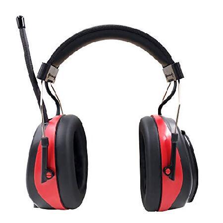 (UPGRADED)　Bluetooth　Radio　Built-in　Headphones　Industrial　for　Mic　Muffs　Ear　Safety　for　Mowing　with　Sawing　25dB　Cancelling　Protection,Noise　Call,NRR
