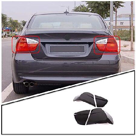 Car Rear Lamp Smoked Tinted Tail Light Cover Compatible for BMW E90 3 Series 2005-2008 Accessories, Shade Brake Indicator Light Reversing Lamp Protectの画像