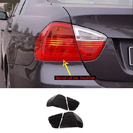 Car Rear Lamp Smoked Tinted Tail Light Cover Compatible for BMW E90 3 Series 2005-2008 Accessories, Shade Brake Indicator Light Reversing Lamp Protectの画像