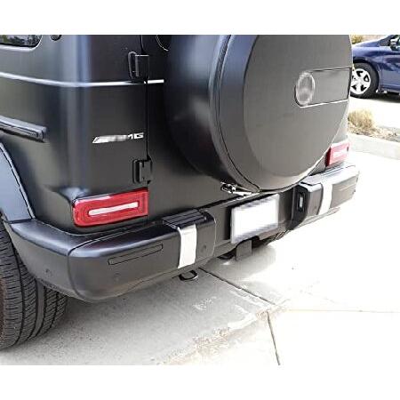 iJDMTOY Dark Smoked Rear Bumper Reflector Lenses Compatible with Mercedes 2019-up W463A G-Class G500 G550 G63 AMG， Replace OEM Red Bumper Reflexs_4