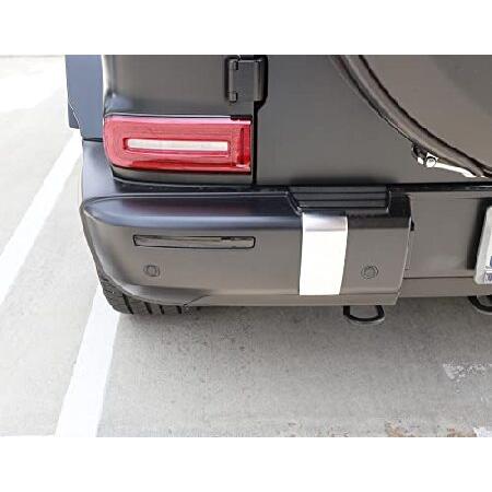 iJDMTOY Dark Smoked Rear Bumper Reflector Lenses Compatible with Mercedes 2019-up W463A G-Class G500 G550 G63 AMG， Replace OEM Red Bumper Reflexs_5
