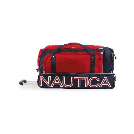 特別価格NAUTICA Submariner 30" Rolling Duffel, RED/Navy並行輸入｜rest｜02