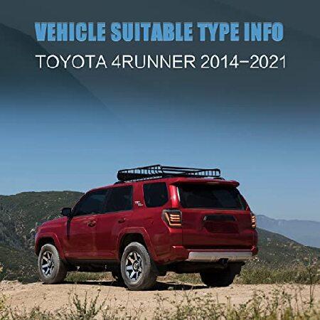 VLAND LED Tail light Fit for 2014-2021 Toyota 4 Runner(TRD, Limited, Off-Road, SR5, Sport, Nightshade) with Start-up animation, Clearの画像