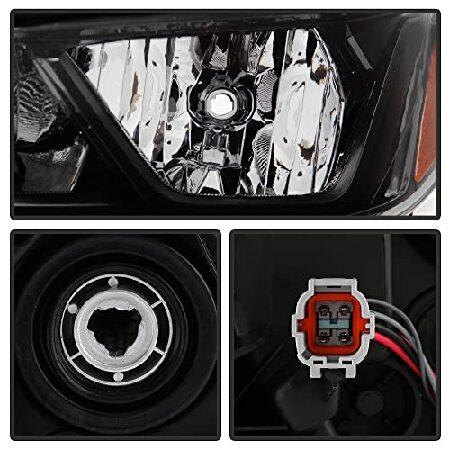 ACANII - For [Halogen Model] 2020 2021 2022 Nissan Sentra S | SV Black Housing Headlights Headlamps Pair Set Left+Rightの画像