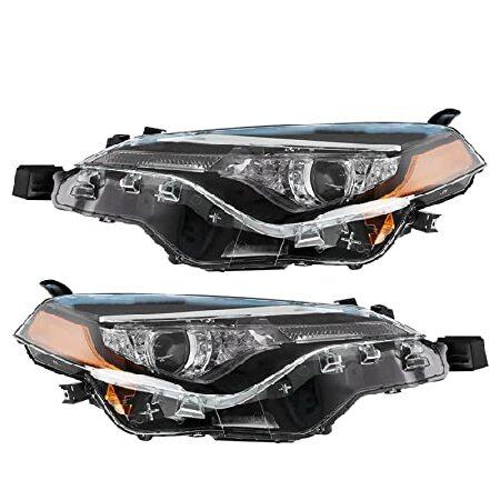 ヘッドライトアセンブリ 交換用 2017-2019 トヨタ カローラ L/LE/LE ECO ヘッドランプ LED フロントライト 運転席＆助手席側用の画像