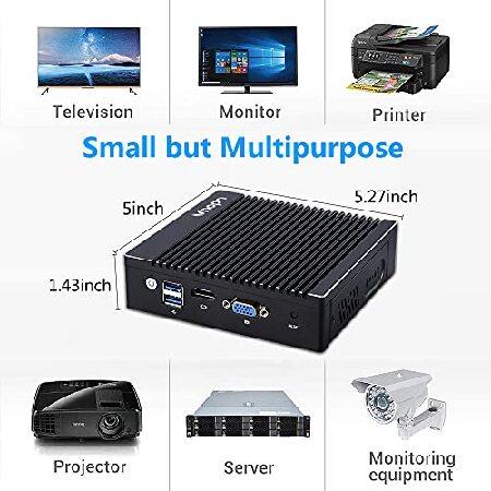 VNOPN Micro Firewall Appliance, 4 Intel 2.5GbE i225 LAN Ports Fanless Mini PC, Network Gateway Soft Router PC, Mini Computer Intel J4125 Quad Core, Su｜rest｜05