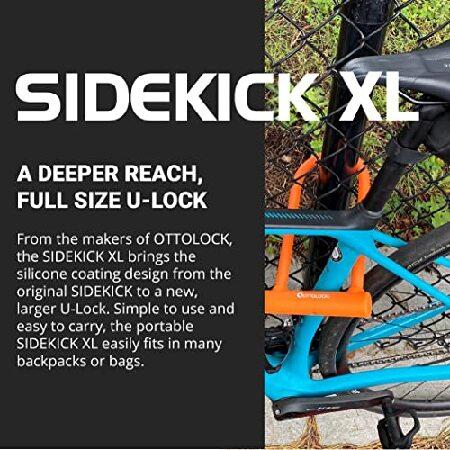 免許証所持 OTTOLOCK サイドキック XL フルサイズUロック 軽量シリコンコーティング バイクロック ブラック
