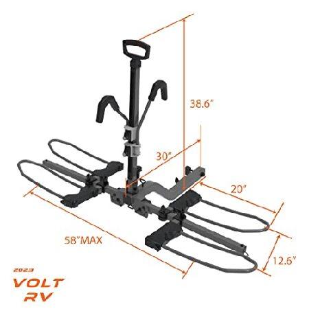 HYPERAX 2023年モデル ボルト RV承認 ヒッチマウント 2 E バイクラックキャリア RV キャンパー モーターホーム トレーラー ヒキガエル 2インチ牽引ヒッチレシーの画像