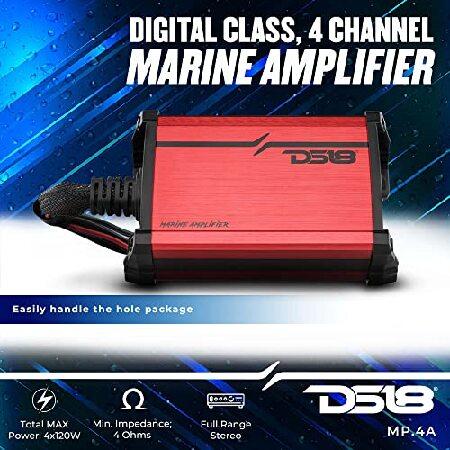 DS18 MP4TP.4A Marine ＆ Powersports Stereo System 4X 4 Wakeboard Tower Pods Waterproof Speakers with Amplifier and Bluetooth Remote Control 600 Watts｜rest｜05