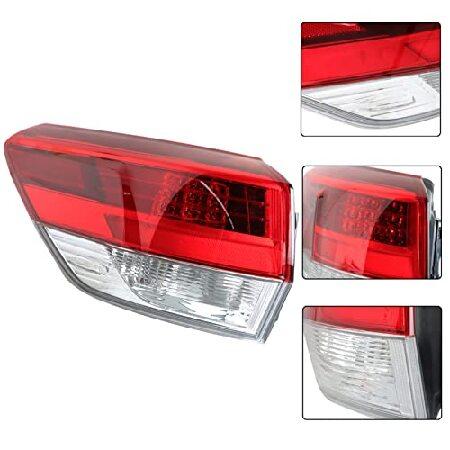 SEBLAFF 1-Pack LH Tail Light Assembly Replacement for 2017-2019 Highlander Driver Side 815600E161の画像