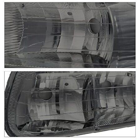 M-AUTO Headlights Assembly Compatible with 99-02 Chevy Silverado 1500HD 2500HD 3500HD / 00-06 Suburban 1500 2500 Tahoe 2/4-Door, OE Style Chrome Housi_3