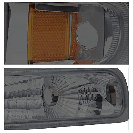 M-AUTO Headlights Assembly Compatible with 99-02 Chevy Silverado 1500HD 2500HD 3500HD / 00-06 Suburban 1500 2500 Tahoe 2/4-Door, OE Style Chrome Housi_4