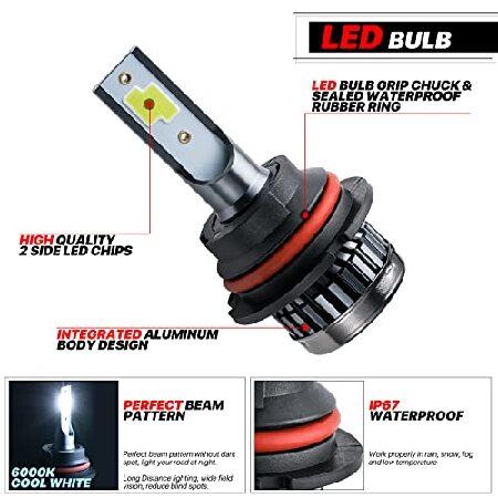 M-AUTO 4PC Headlights Assembly w/PRE-ASSEMBLED 6000K LED BULBS Compatible with 99 00 01 02 Chevrolet Silverado 1500HD 2500HD 3500HD / 00-06 Suburban 1の画像