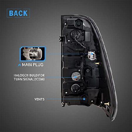 VLAND LED Tail Lights Compatible with Toyota Hilux 2015-2020 Revo(NOT for Tonka) Pickup Truck, Rear Lamp Assembly w/Dynamic Animation Running Light, Pの画像