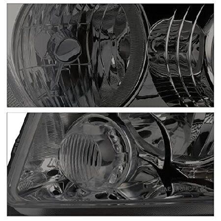 M-AUTO Pair Chrome Housing Smoke Lens Clear Corner Headlights Compatible with 2011 2012 2013 Jeep Grand Cherokee Left and Right Driver and Passenger Sの画像