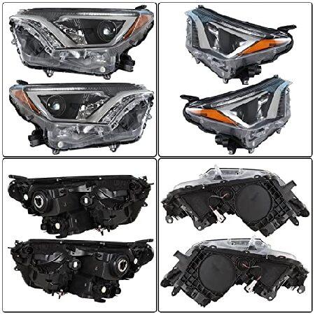 GXYWADY Headlight Assembly Replacement for 2016 2017 2018 Toyota Rav4 Left and Right Front Headlightsの画像