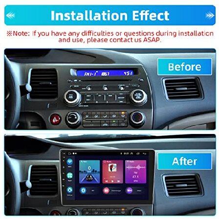 SALE公式 Roinvou 2+32G Android Double Din Car Radio Stereo for Honda Civic 2006-2011， 10.1 Inch Touch Screen Wireless Carplay Android Auto Support GPS WiFi Blu