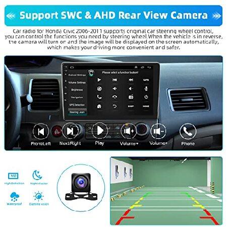 SALE公式 Roinvou 2+32G Android Double Din Car Radio Stereo for Honda Civic 2006-2011， 10.1 Inch Touch Screen Wireless Carplay Android Auto Support GPS WiFi Blu