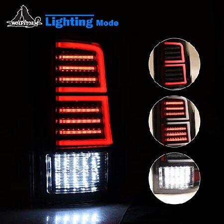 Tail Lights Fit 2009-2018 Dodge Ram 1500/2500/3500,2019 Ram Classic,Sequential Signal Turn Light,Not Fit Ram Models with LED Factory Tail Light,WOLFSTの画像